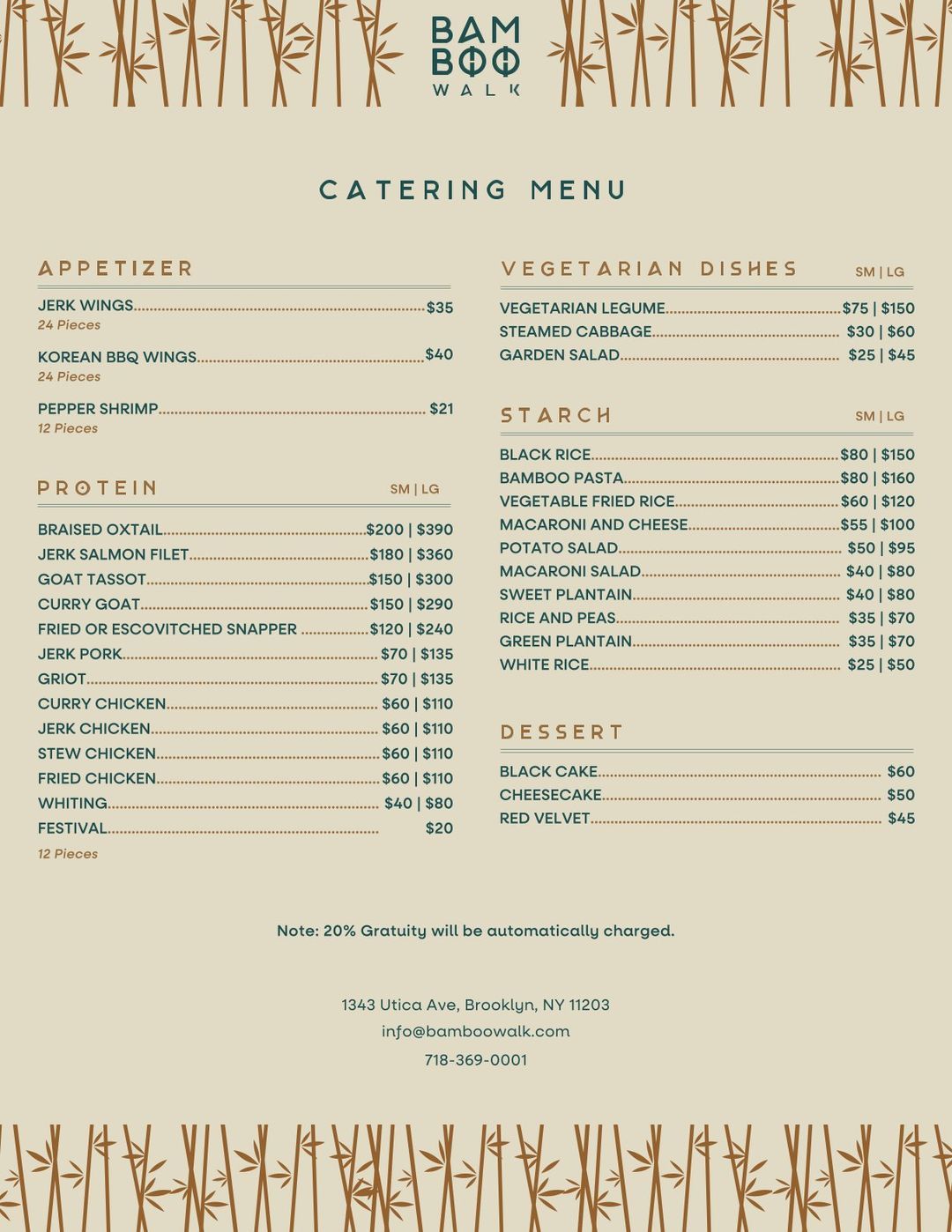 BAMBOO WALK Traditional Caribbean cuisine infused with unexpected